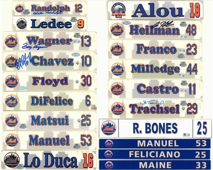 Lot of (19) New York Mets Game Used Locker Room Tags (MLB Authenticate, JSA & Mets/Steiner LOA)